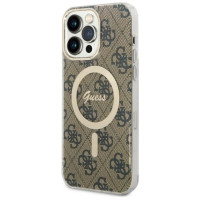 Guess GUHMP14XH4STW iPhone 14 Pro Max 6.7" brown/brown hardcase 4G MagSafe