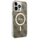 Guess GUHMP14XH4STW iPhone 14 Pro Max 6.7" brown/brown hardcase 4G MagSafe