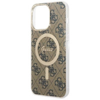 Guess GUHMP14XH4STW iPhone 14 Pro Max 6.7" brown/brown hardcase 4G MagSafe