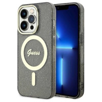 Guess GUHMP14XHCMCGK iPhone 14 Pro Max 6.7" black/black hardcase Glitter Gold MagSafe
