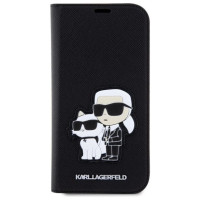 Karl Lagerfeld KLBKP14LSANKCPK iPhone 14 Pro 6.1" bookcase black/black Saffiano Karl & Choupette