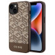 Guess GUHMP14MHGCFSEW iPhone 14 Plus 6.7" brown/brown hard case GCube Stripes MagSafe