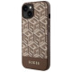 Guess GUHMP14MHGCFSEW iPhone 14 Plus 6.7" brown/brown hard case GCube Stripes MagSafe