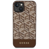 Guess GUHMP14MHGCFSEW iPhone 14 Plus 6.7" brown/brown hard case GCube Stripes MagSafe