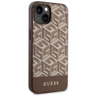 Guess GUHMP14MHGCFSEW iPhone 14 Plus 6.7" brown/brown hard case GCube Stripes MagSafe