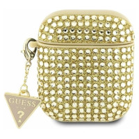 Guess GUA2HDGTPD AirPods 1/2 cover gold/gold Rhinestone Triangle Charm