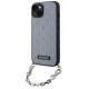 Karl Lagerfeld KLHCP14SSACKLHPG iPhone 14 6.1" silver/silver hardcase Saffiano Monogram Chain