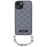 Karl Lagerfeld KLHCP14SSACKLHPG iPhone 14 6.1" silver/silver hardcase Saffiano Monogram Chain