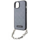 Karl Lagerfeld KLHCP14SSACKLHPG iPhone 14 6.1" silver/silver hardcase Saffiano Monogram Chain