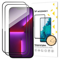 Wozinsky 2 pcs. Full screen tempered glass with frame Case Friendly Wozinsky Full Glue iPhone 15 Pro Max - black