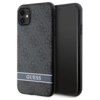 Guess GUHCN61P4SNK iPhone 11 / Xr grey/grey hardcase 4G Stripe