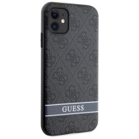 Guess GUHCN61P4SNK iPhone 11 / Xr grey/grey hardcase 4G Stripe