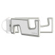 Baseus Portable fold-out phone stand - white