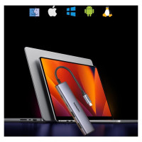 Ugreen HUB USB-C - 2 x USB-A / 2 x USB-C 20 cm Ugreen CM473 - gray