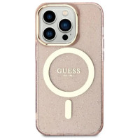 Guess GUHMN61HCMCGP iPhone 11 / Xr 6.1" pink/pink hardcase Glitter Gold MagSafe