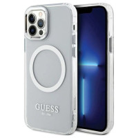 Guess Metal Outline Magsafe case for iPhone 12 / iPhone 12 Pro - silver