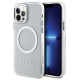 Guess Metal Outline Magsafe case for iPhone 12 / iPhone 12 Pro - silver