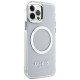 Guess Metal Outline Magsafe case for iPhone 12 / iPhone 12 Pro - silver