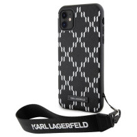 Karl Lagerfeld KLHCN61SAKLMBSK iPhone 11 / Xr 6.1" black/black hardcase Monogram Losange Saffiano