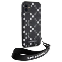 Karl Lagerfeld KLHCN61SAKLMBSK iPhone 11 / Xr 6.1" black/black hardcase Monogram Losange Saffiano