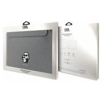 Karl Lagerfeld Saffiano Karl&Choupette case for a 16" laptop - silver