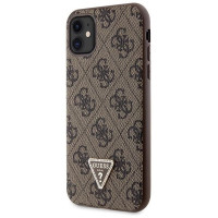 Guess GUHCN61P4TDSCPW Case for iPhone 11 / Xr - Brown Crossbody 4G Metal Logo
