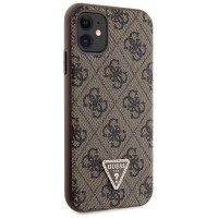 Guess GUHCN61P4TDSCPW Case for iPhone 11 / Xr - Brown Crossbody 4G Metal Logo