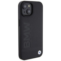 BMW Leather Hot Stamp case for iPhone 15 Plus - black