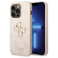 Guess 4G Big Metal Logo case for iPhone 15 Pro - pink