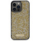 Guess Rhinestone Metal Logo case for iPhone 15 Pro - yellow