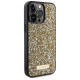 Guess Rhinestone Metal Logo case for iPhone 15 Pro - yellow