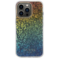 Guess IML Faceted Mirror Disco Iridescent case for iPhone 15 Pro Max - multicolored