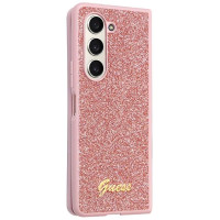 Guess Glitter Script case for Samsung Galaxy Z Fold 5 - pink