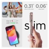 Spigen Liquid Crystal Glitter iPhone 15 Plus Case - Pink/Clear