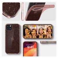 Spigen Liquid Crystal Glitter iPhone 15 Plus Case - Pink/Clear