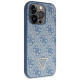 Guess GUHCP14LP4TDSCPB iPhone 14 Pro 6.1" blue/blue hardcase Crossbody 4G Metal Logo