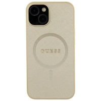 Guess GUHMP15MPSAHMCB iPhone 15 Plus 6.7" gold/gold hardcase Saffiano MagSafe
