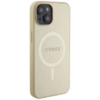 Guess GUHMP15MPSAHMCB iPhone 15 Plus 6.7" gold/gold hardcase Saffiano MagSafe