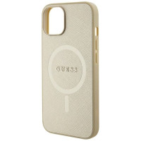 Guess GUHMP15MPSAHMCB iPhone 15 Plus 6.7" gold/gold hardcase Saffiano MagSafe