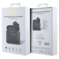 Guess Bluetooth headphones GUTWSSU20ALEGK TWS + docking station black/black Printed Logo