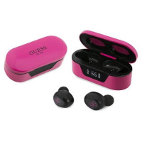 Guess GUTWST31EM TWS Bluetooth headphones + magenta docking station