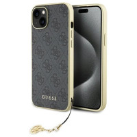 Guess 4G Charms Collection case for iPhone 15 Plus - gray