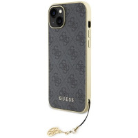 Guess 4G Charms Collection case for iPhone 15 Plus - gray