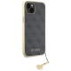 Guess 4G Charms Collection case for iPhone 15 Plus - gray
