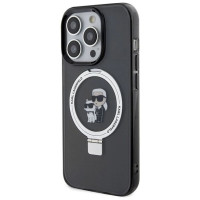 Karl Lagerfeld KLHMP15LHMRSKCK iPhone 15 Pro 6.1" black/black hardcase Ring Stand Karl&Choupette MagSafe