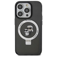 Karl Lagerfeld KLHMP15LHMRSKCK iPhone 15 Pro 6.1" black/black hardcase Ring Stand Karl&Choupette MagSafe