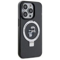 Karl Lagerfeld KLHMP15LHMRSKCK iPhone 15 Pro 6.1" black/black hardcase Ring Stand Karl&Choupette MagSafe
