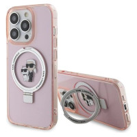 Karl Lagerfeld KLHMP15LHMRSKCP iPhone 15 Pro 6.1" pink/pink hardcase Ring Stand Karl&Choupette MagSafe