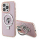 Karl Lagerfeld KLHMP15LHMRSKCP iPhone 15 Pro 6.1" pink/pink hardcase Ring Stand Karl&Choupette MagSafe