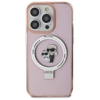Karl Lagerfeld KLHMP15LHMRSKCP iPhone 15 Pro 6.1" pink/pink hardcase Ring Stand Karl&Choupette MagSafe
